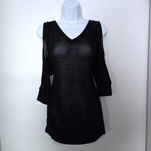 Collection by Bobeau Cold Shoulder Knit Top